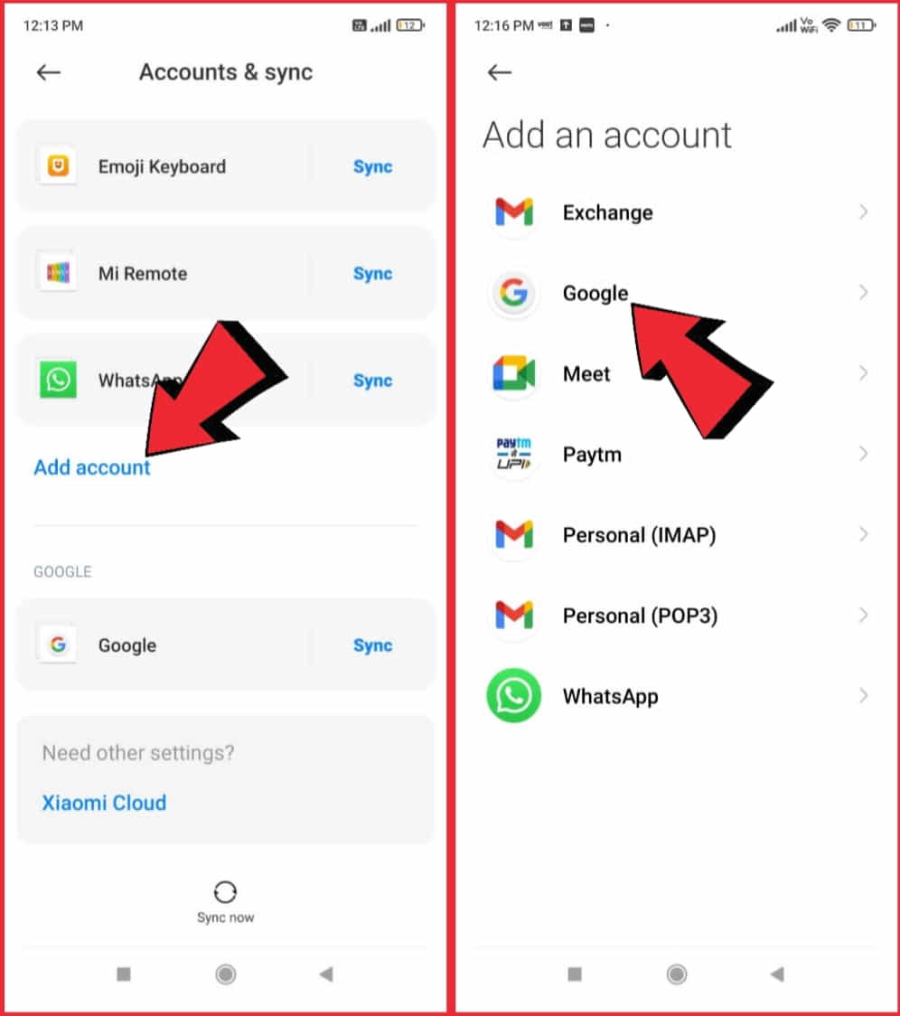 Add Google Account Without Syncing Contacts