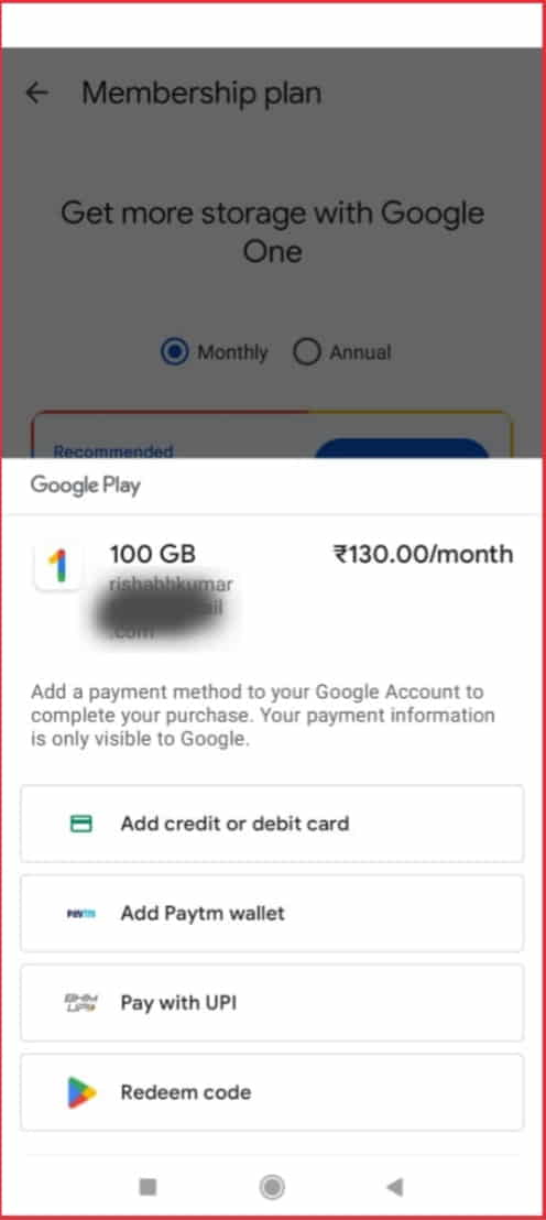 How to share Google One storage with Family