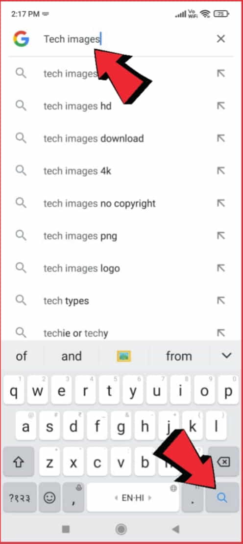 Copy and paste text and images from google in mobile