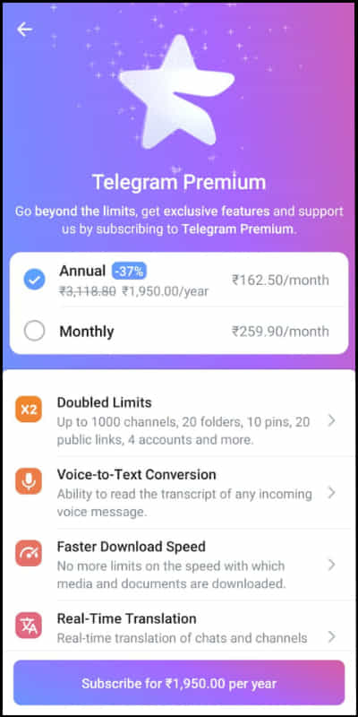 How to activate telegram premium