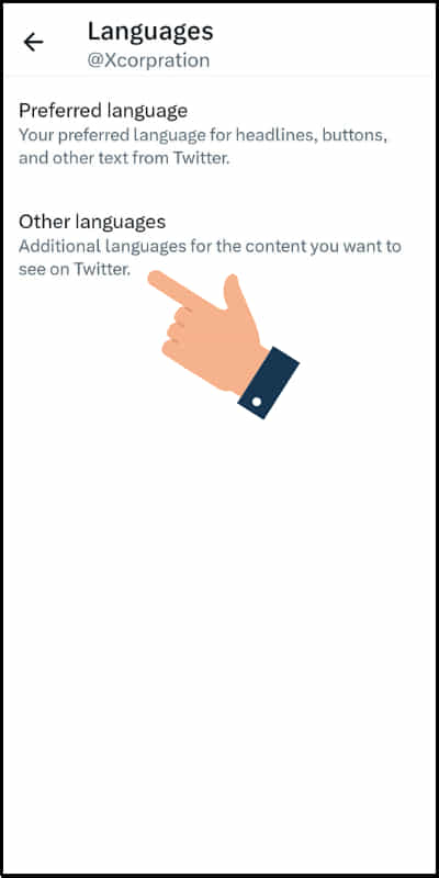 how to change twitter language