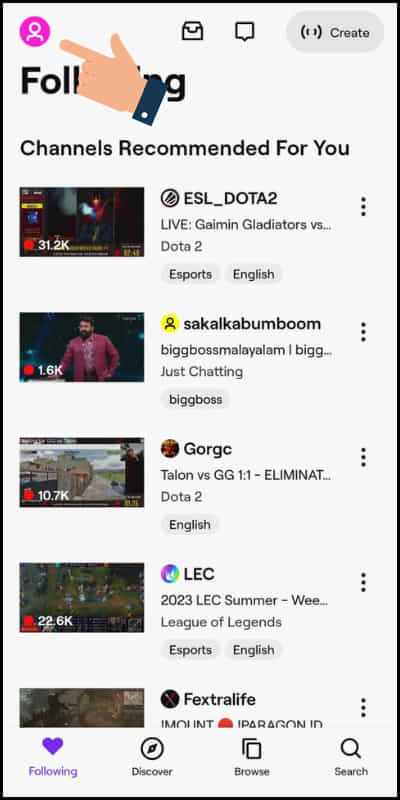 how to turn on dark mode of twitch on mobile