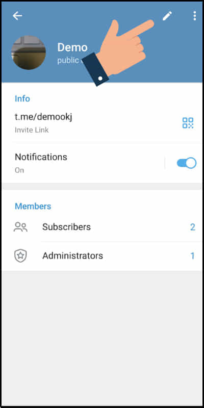 how to change profile photo of telegram channel