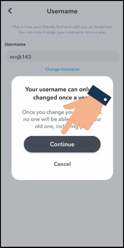 how to change snapchat username