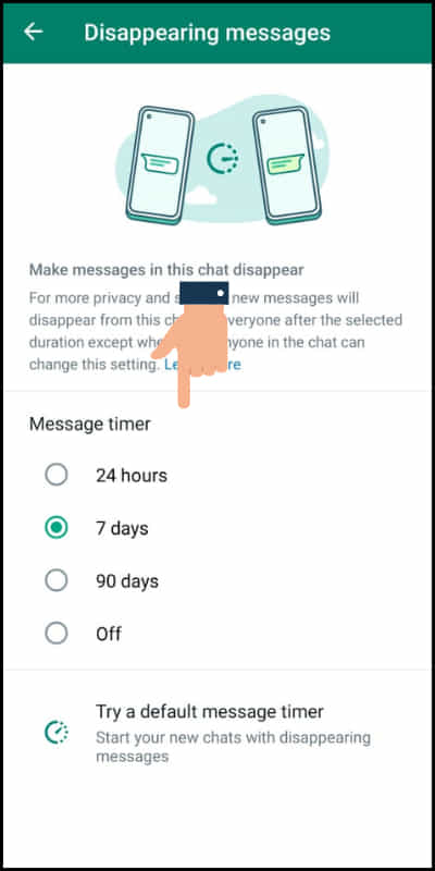 how to turn off disappearing messages in whatsapp