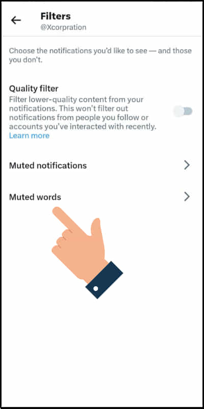 how to add muted words on twitter