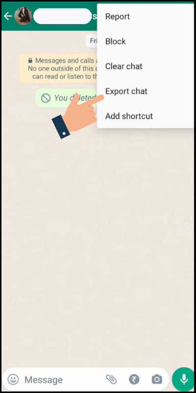 how to export someone chat on whatsapp