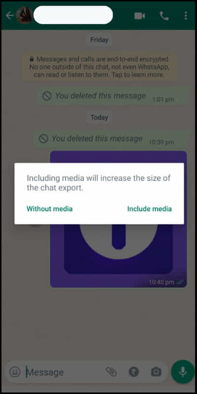 how to export someone chat on whatsapp