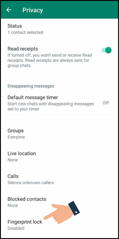 how to turn on fingerprint lock on whatsapp