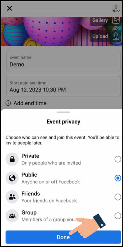 how to create events on facebook