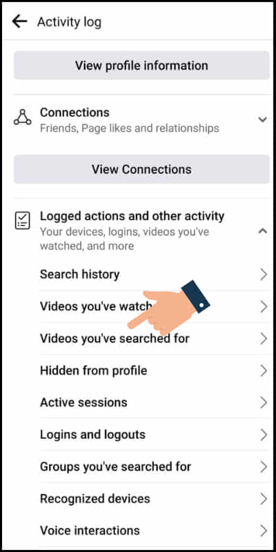 how to find searched videos on facebook